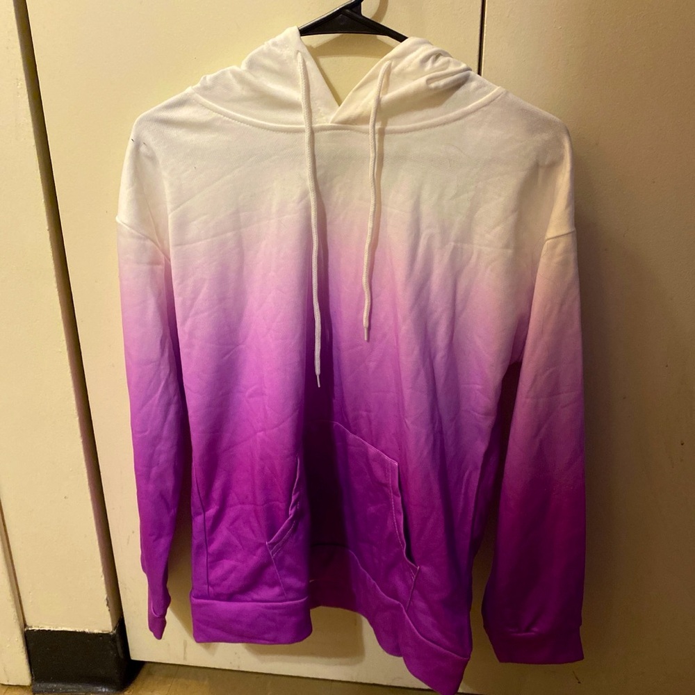 Purple and White Ombré Hoodie